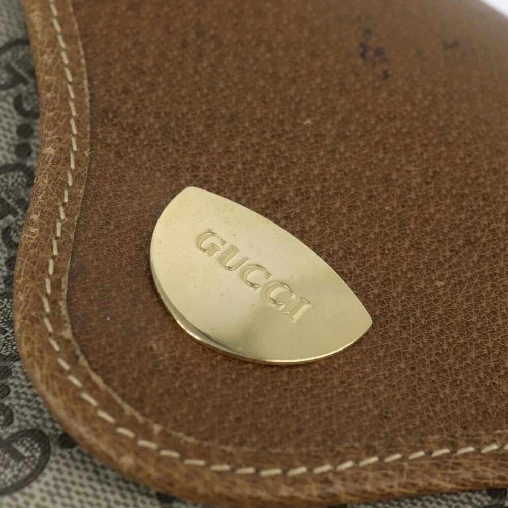 GUCCI GG Supreme Web Sherry Line Shoulder Bag PVC Beige Gold Auth 149255 - Picture 10 of 16